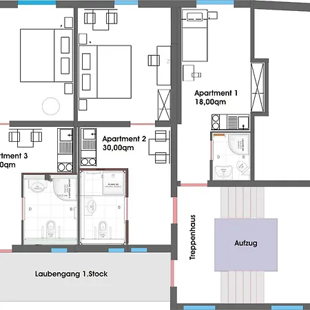 アパート Zum Ochsen メッシンゲン